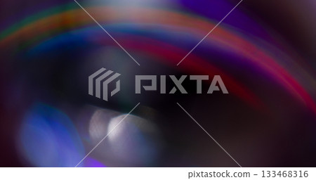 Lucent flare bokeh. Neon arch. Colorful curve glow leak on black background. Purple red blue fluorescent round blur abstract flash. Lucent flare bokeh. Neon arch. Colorful curve glow leak on black background. Purple red blue fluorescent round blur abstract flash. 133468316