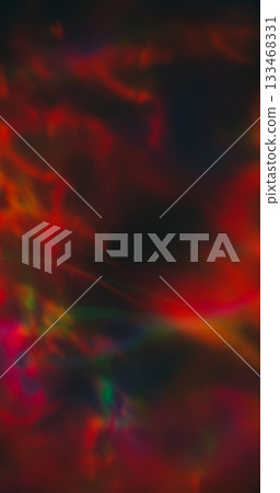 Film blur burn. Bright luminosity texture. Vivid red flame beam on black background. Abstract glowing color vintage art night flow. 133468331