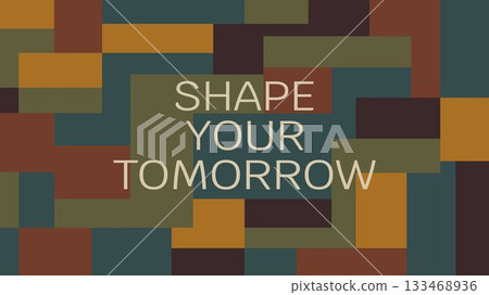 Shape Your Tomorrow Geometric Abstract Background 133468936