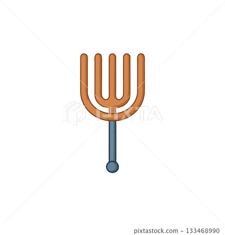 Minimalist rendering of a seven branched candelabrum emphasizing spiritual representation and Minimalist rendering of a seven branched candelabrum emphasizing spiritual representation and 133468990
