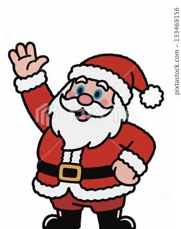 Cheerful Santa Claus cartoon illustration 133469156