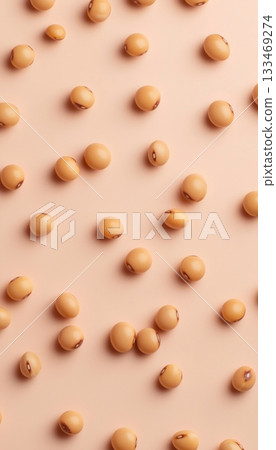 Soy bean organic natural agriculture, solid vertical background 133469274