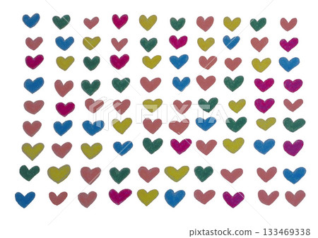 Colorful heart material set Colorful heart material set 133469338