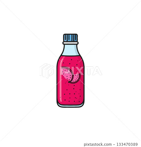 Vibrant refreshing drink in bottle illustration a nutritious colorful summer beverage delight 133470389