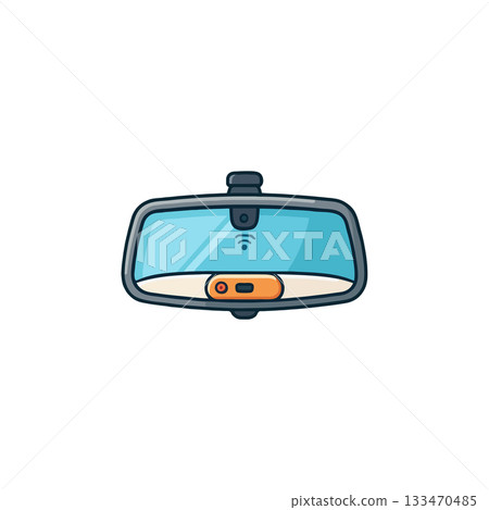 Car's Rearview Mirror with Integrated Camera for Enhanced Safety and Technological Convenience for Car's Rearview Mirror with Integrated Camera for Enhanced Safety and Technological Convenience for 133470485