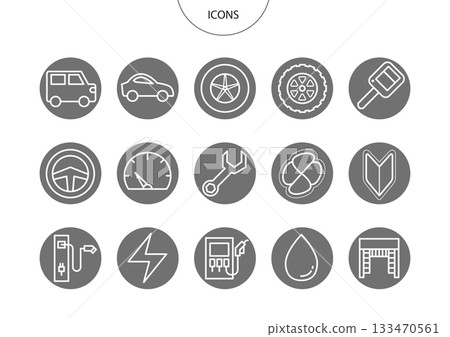 Car automobile icon pictogram vector illustration set 133470561
