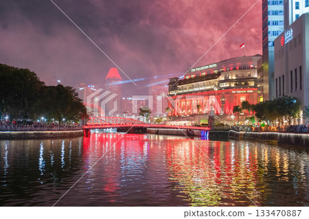 新加坡國慶日克拉碼頭燈火輝煌 133470887