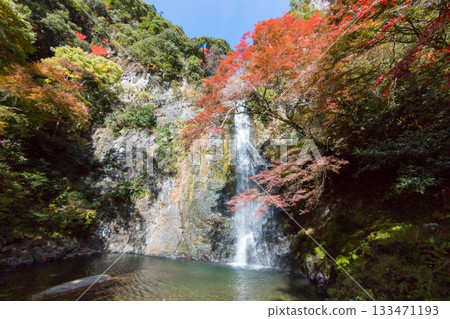 Minoh Falls in beautiful autumn colors 133471193