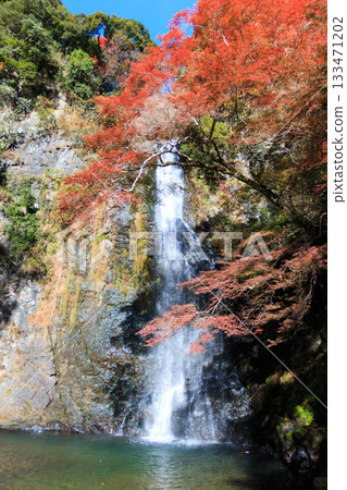 秋色迷人的箕面瀑布 133471202