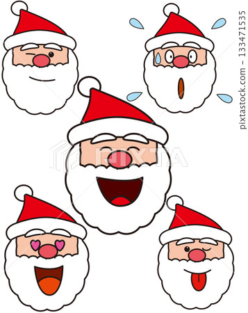 Santa Claus facial expression 133471535