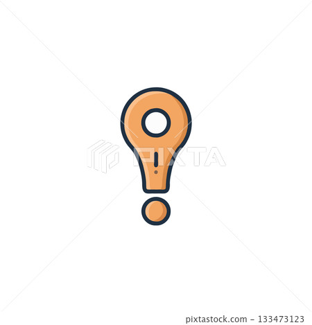 Abstract map marker design representing navigation and guidance on a clean background minimal 133473123
