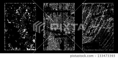 Black and white grunge. Distress overlay texture. Abstract surface dust and rough dirty wall background concept. Distress illustration simply place over object to create grunge effect. Vector EPS10. 133473393