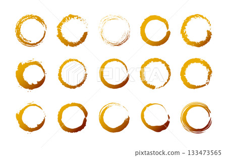 毛筆書法日式新年賀卡套裝（金色） 133473565