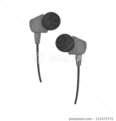 Illustration of earbuds Illustration of earbuds 133473772