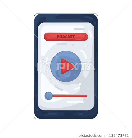 Illustration of play button  133473781