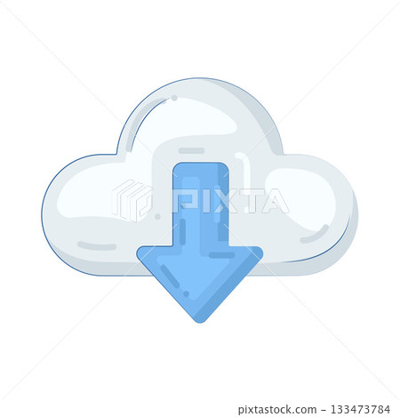 Illustration of cloud download Illustration of cloud download 133473784