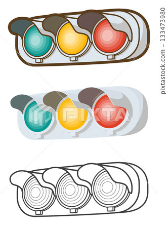 交通燈（全亮） 133473980