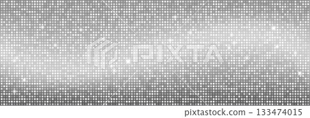 Disco ball background with glitter mosaic pattern 133474015