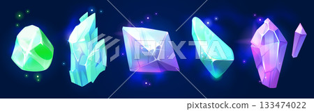 Abstract game crystals set for user interface 133474022