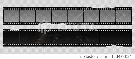 Vintage film strip frame - photo negative border 133474034