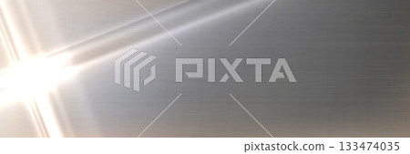Mirror silver background with glossy metal effect 133474035