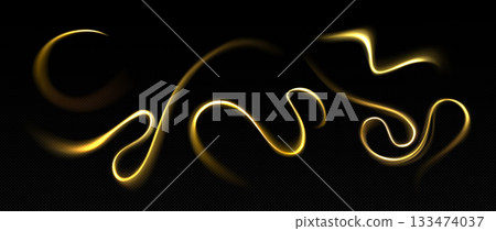 Twirl gold light streams with magical glow effects Twirl gold light streams with magical glow effects 133474037