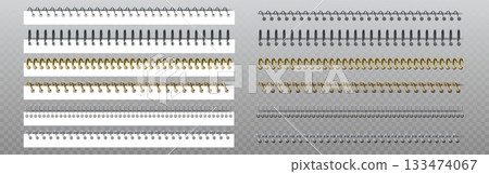 Spiral ring binder elements with metallic coils 133474067