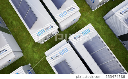 Energy storage system or battery container unit with solar panels Energy storage system or battery container unit with solar panels 133474586