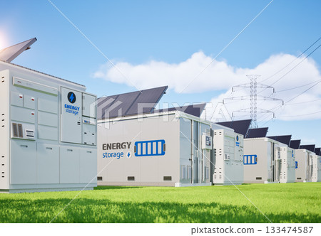 Group of energy storage systems or battery container units with various sources of energy Group of energy storage systems or battery container units with various sources of energy 133474587
