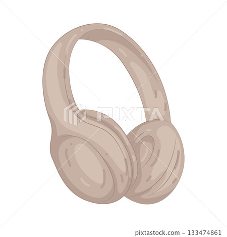 Illustration of headphones  133474861