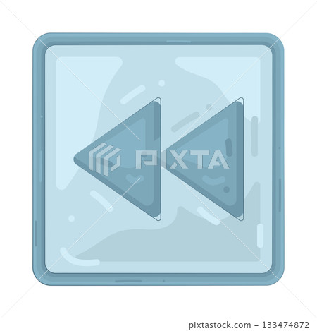 Illustration of backward button Illustration of backward button 133474872