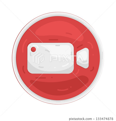 Illustration of video button  133474878
