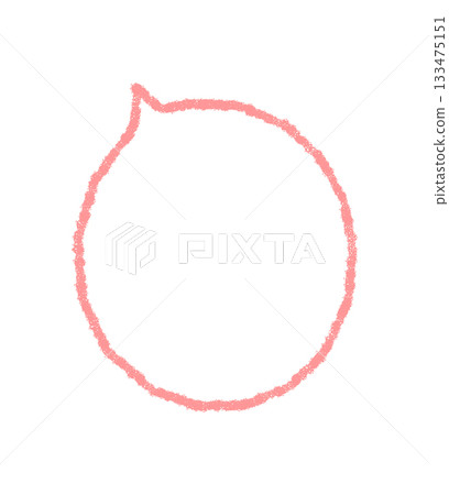 Hand drawn speech balloon with chalk contour and round organic circle shape. Dialogue bubble and chat textbox icon as gentle pink graphic. Rectangle form curves add soft message focus, perfect for Hand drawn speech balloon with chalk contour and round organic circle shape. Dialogue bubble and chat textbox icon as gentle pink graphic. Rectangle form curves add soft message focus, perfect for 133475151
