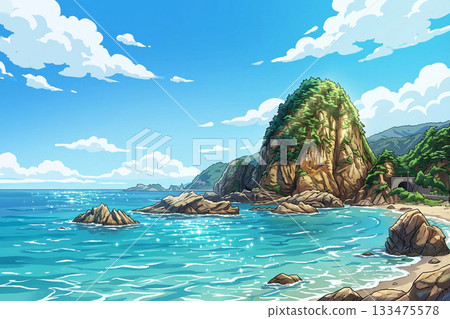 AI插畫-笹川流和蓬萊山是世界上最美麗的地方之二。它們深受露營者、游泳者和釣魚者的喜愛。 AI插畫-笹川流和蓬萊山是世界上最美麗的地方之二。它們深受露營者、游泳者和釣魚者的喜愛。 133475578