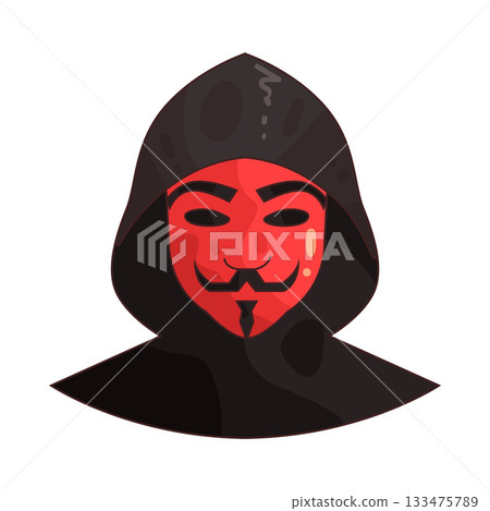 illustration of Hacker Anonymous 133475789