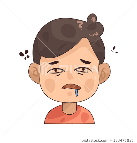 illustration of Sick Face 133475855