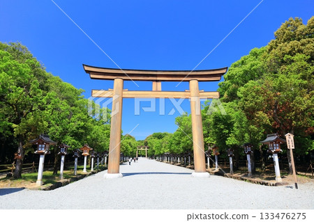 [奈良縣]晴天橛原神社的第一鳥居 133476275