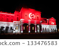 National Museum illuminated with the Singapore flag, Singapore 133476583