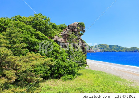 [Mie Prefecture] Shishiiwa Rock (Shishiwa) on a clear day 133476802