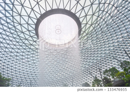 Jewel Waterfall and Glass Dome at Changi Airport, Singapore 133476935
