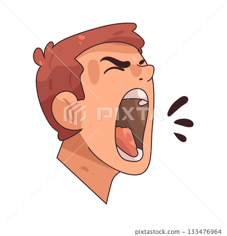 illustration of Shouting illustration of Shouting 133476964