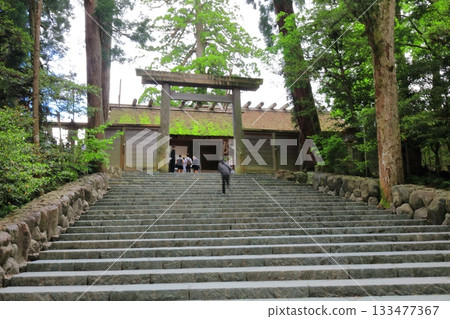 [Mie Prefecture] Ise Grand Shrine's main shrine, Kotaijingu (Minami-mikado) on a clear day 133477367