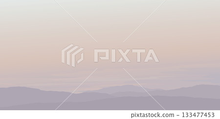 Silhouette mountain ranges with vanilla sky background graphic illustration have blank space. Silhouette mountain ranges with vanilla sky background graphic illustration have blank space. 133477453