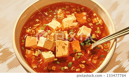 Mapo tofu illustration material 133477784