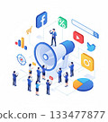 Digital marketing, promotion illustration 133477877