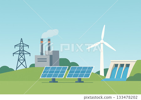 Electricity and power generation image Electricity and power generation image 133478202