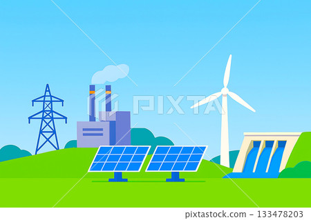 電力和發電圖片 133478203