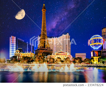 拉斯維加斯迷人的夜景 拉斯維加斯迷人的夜景 133478224