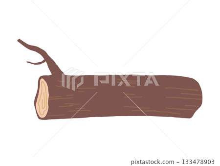 Forest log bench illustration 133478903