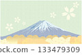 Japanese style background of Mt. Fuji 133479309